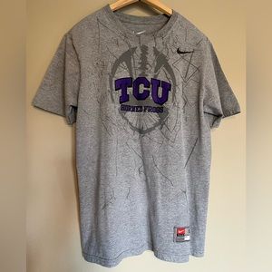 Nike Men’s Grey TCU Horned Frogs Short Sleeve T-Shirt Medium